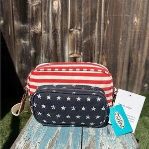 Mad Love Red and Blue Star-Stripe Women's Crossbody
